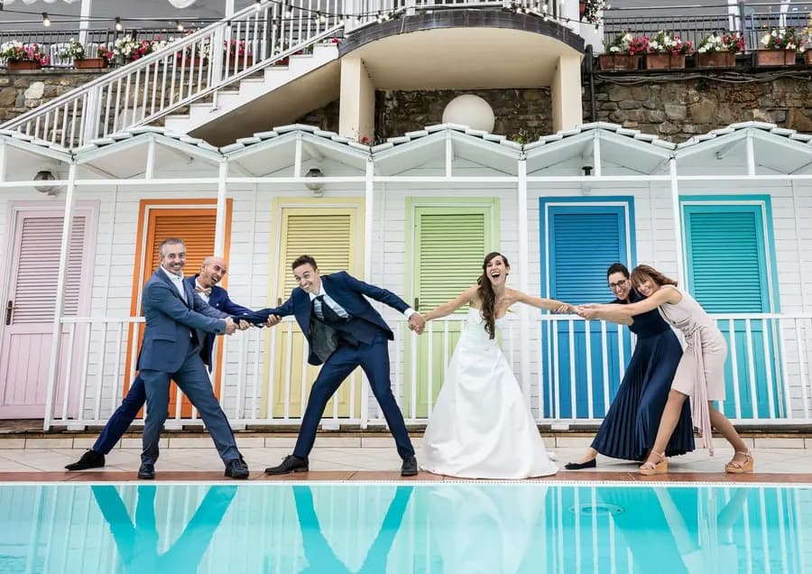 A dance by the pool